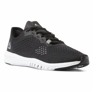 Buty Treningowe Damskie Reebok Flexagon Czarne/Białe/Srebrne PL 78UORBH